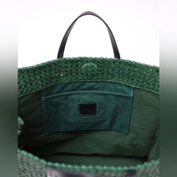 Clare V Green Woven Tote Bag - Picture 4 of 15